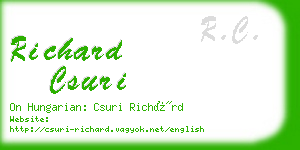 richard csuri business card
